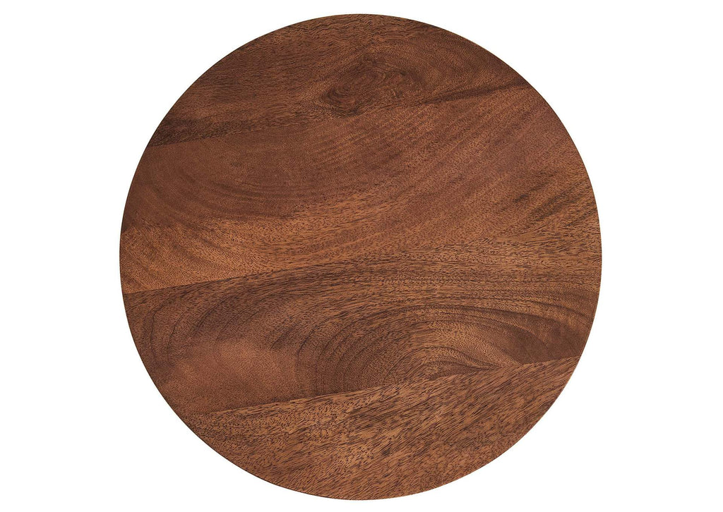 EEI-6831-WAL Valeo Round Wood And Metal Side Table By Modway