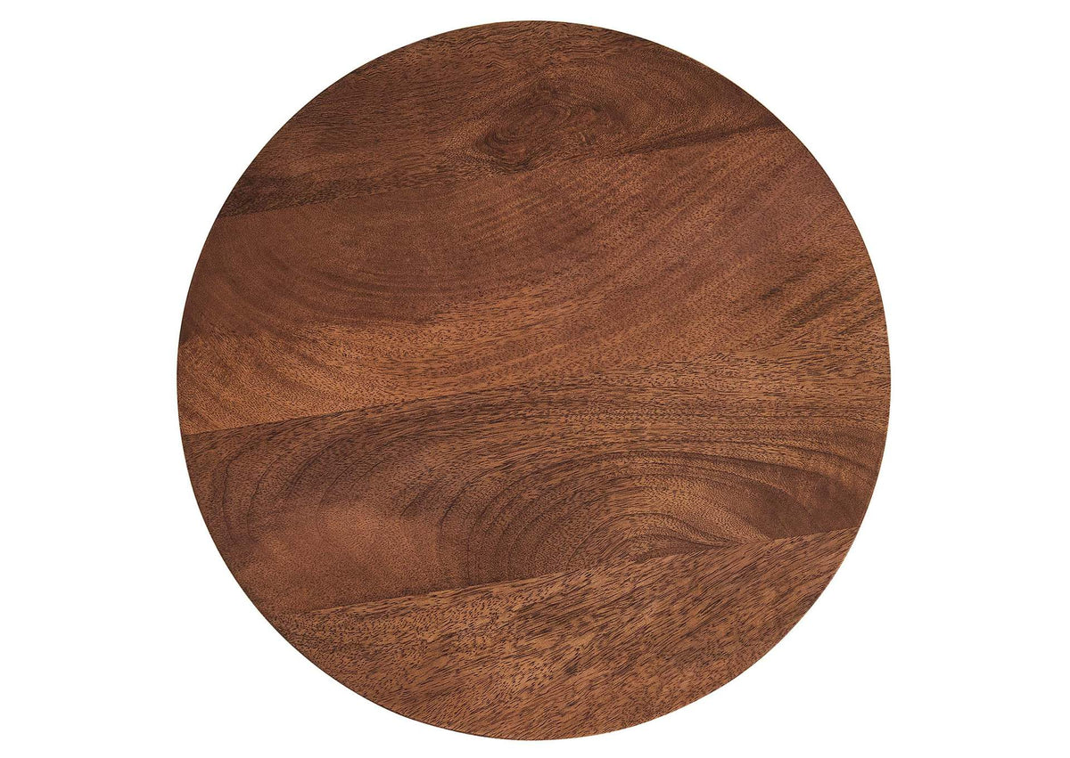 EEI-6831-WAL Valeo Round Wood And Metal Side Table By Modway