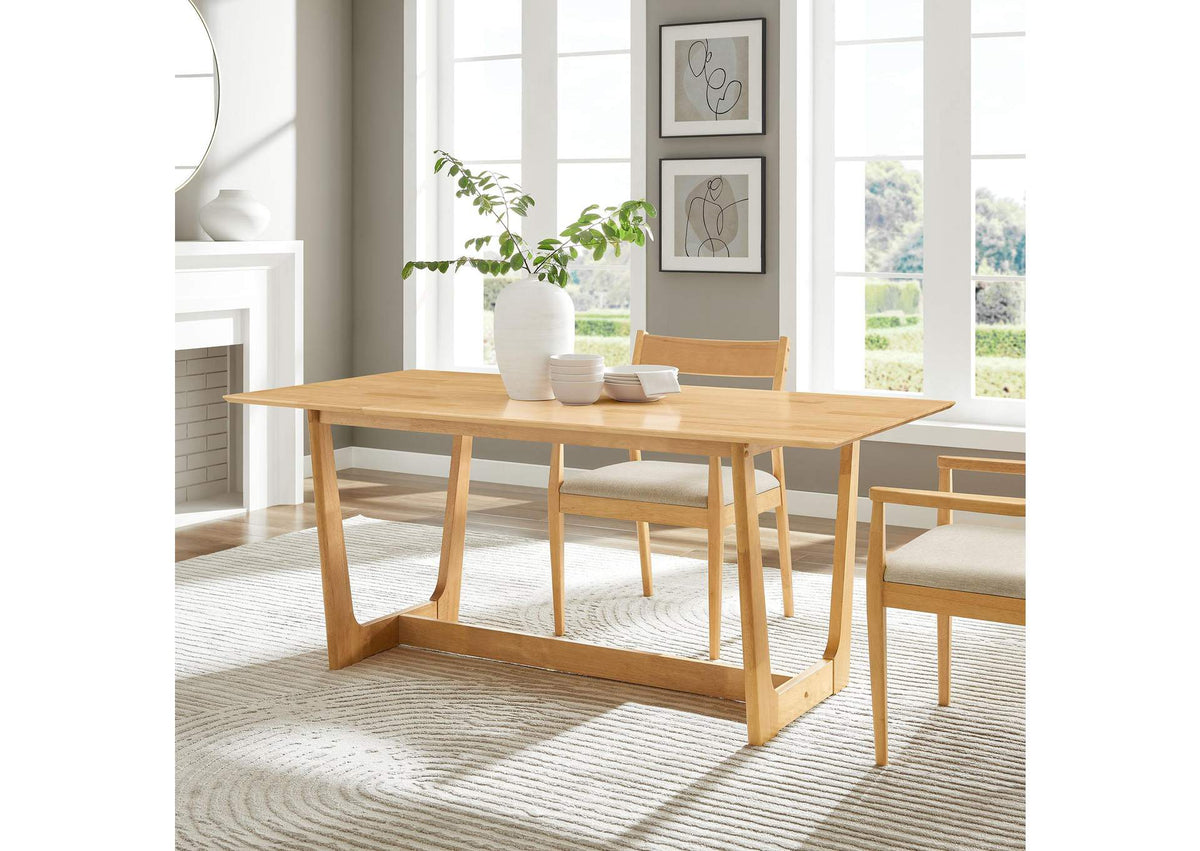 EEI-6914-NAT Solara 71" Rectangle Wood Dining Table By Modway