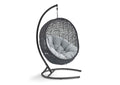 EEI-739-GRY-SET Encase Swing Outdoor Patio Lounge Chair By Modway