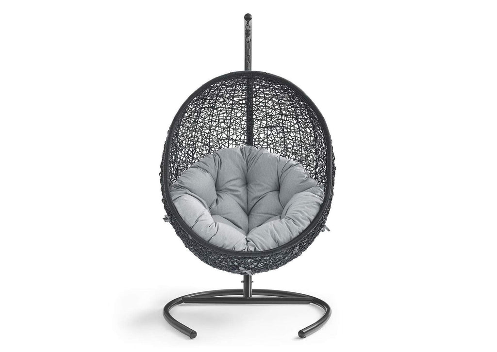 EEI-739-GRY-SET Encase Swing Outdoor Patio Lounge Chair By Modway