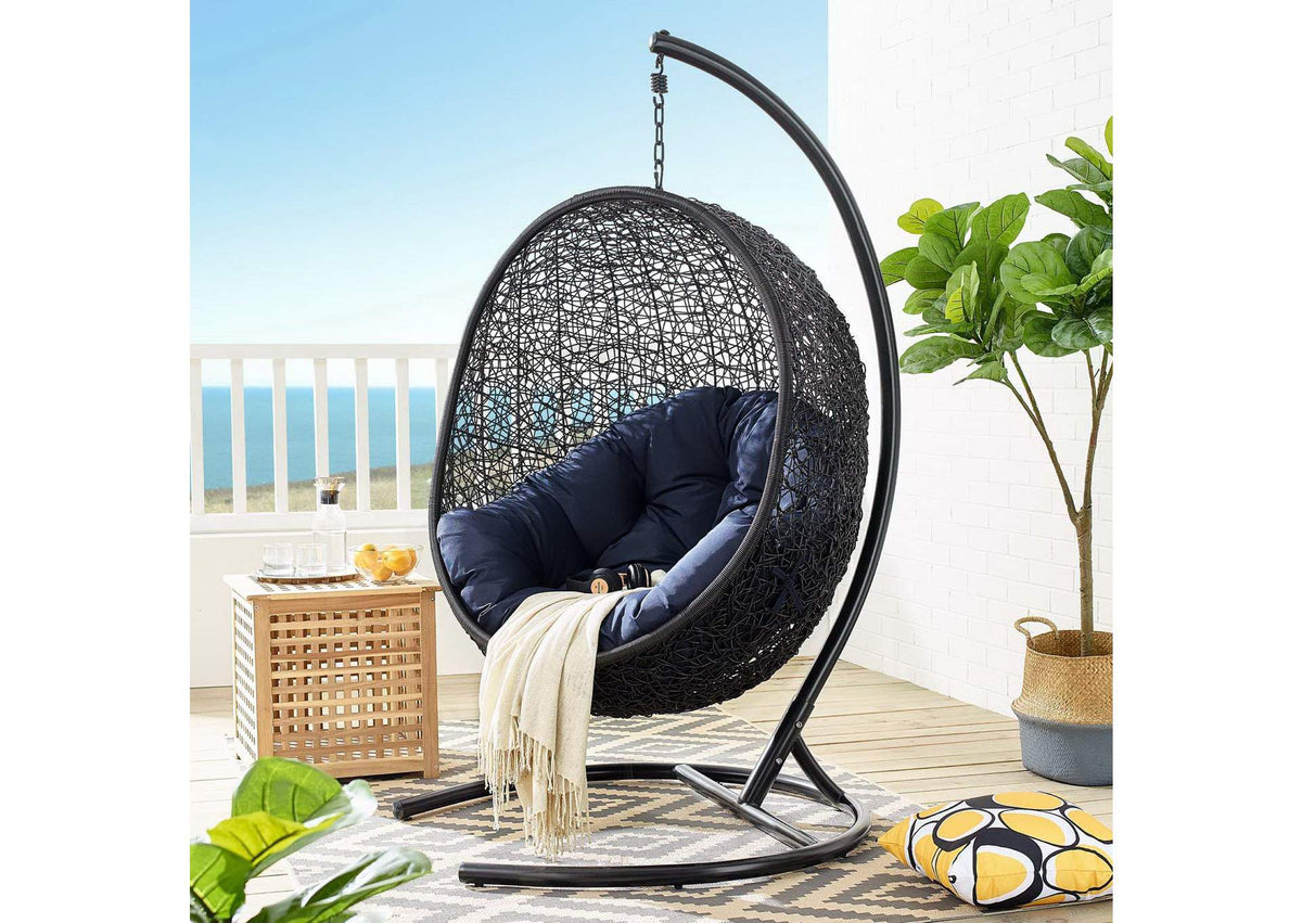 EEI-739-NAV-SET Encase Swing Outdoor Patio Lounge Chair By Modway