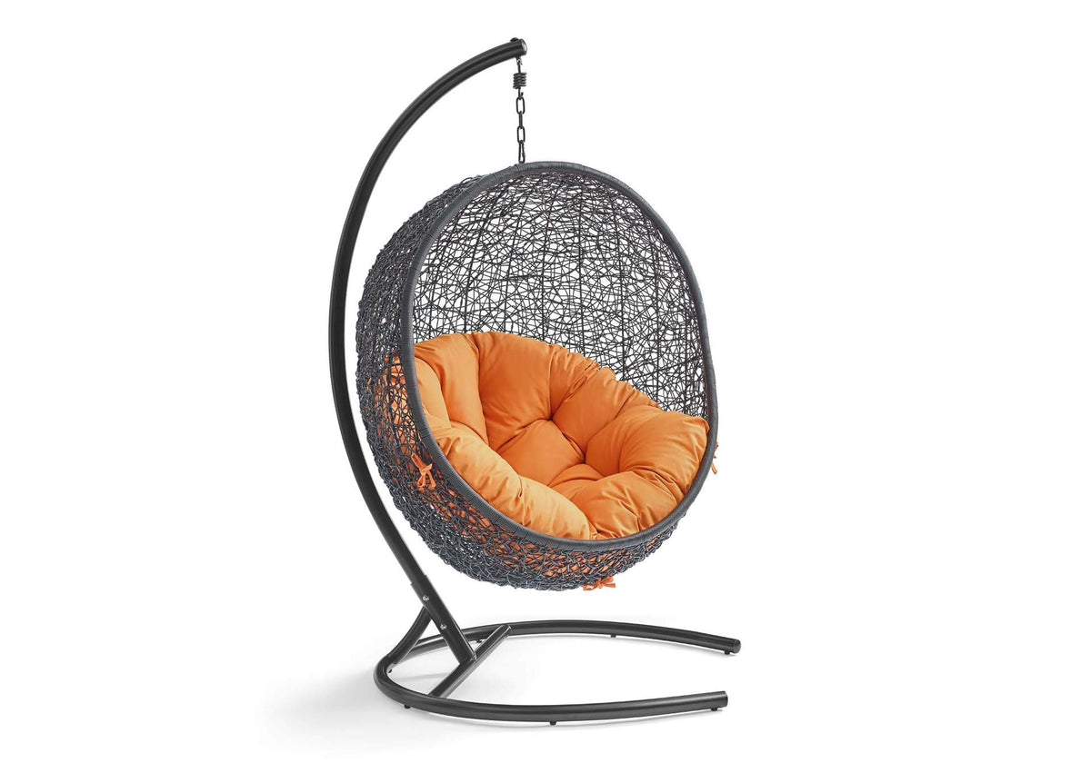 EEI-739-ORA-SET Encase Swing Outdoor Patio Lounge Chair By Modway