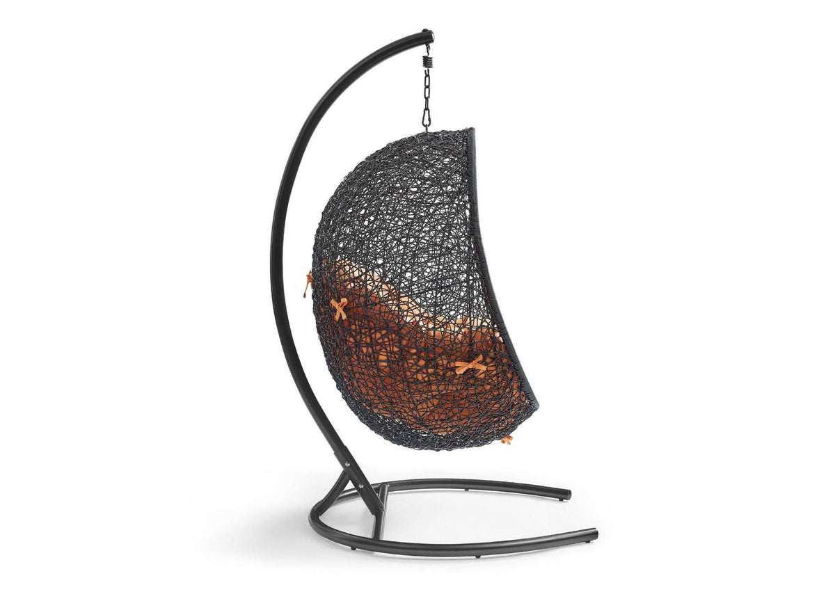 EEI-739-ORA-SET Encase Swing Outdoor Patio Lounge Chair By Modway