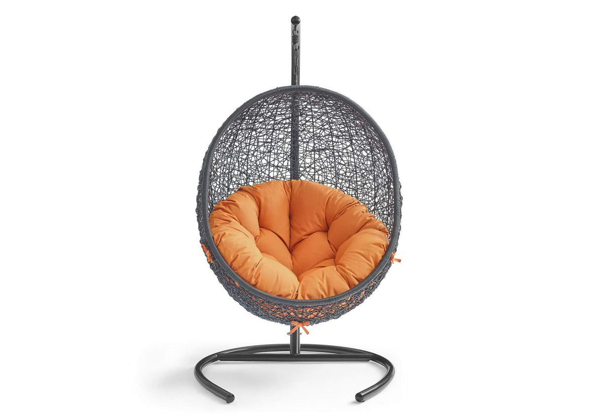 EEI-739-ORA-SET Encase Swing Outdoor Patio Lounge Chair By Modway