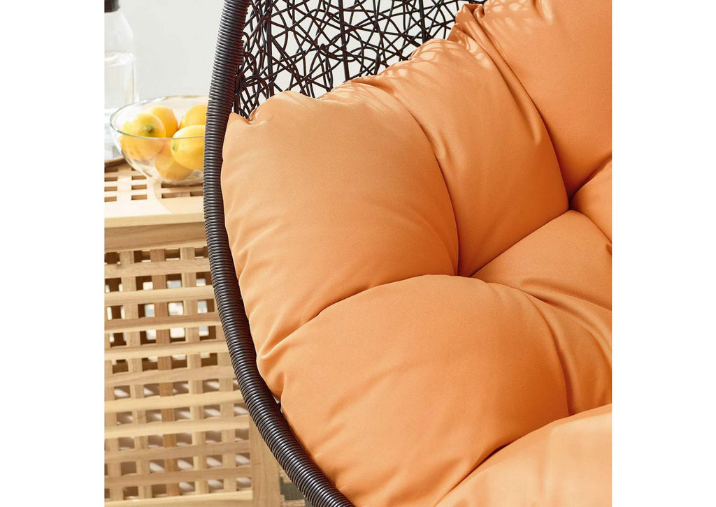 EEI-739-ORA-SET Encase Swing Outdoor Patio Lounge Chair By Modway