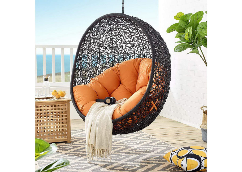 EEI-739-ORA-SET Encase Swing Outdoor Patio Lounge Chair By Modway