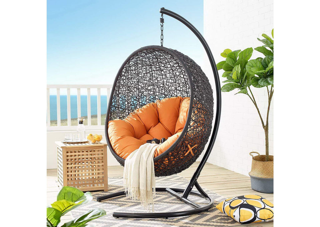 EEI-739-ORA-SET Encase Swing Outdoor Patio Lounge Chair By Modway