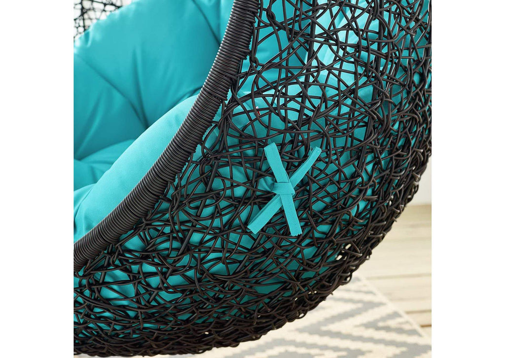 EEI-739-TRQ-SET Encase Swing Outdoor Patio Lounge Chair By Modway