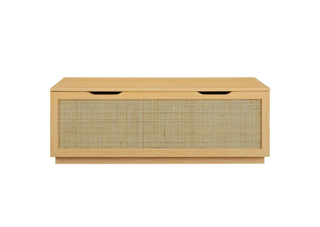 EEI-7434-OAK Soma 47" Rattan Storage Bench By Modway