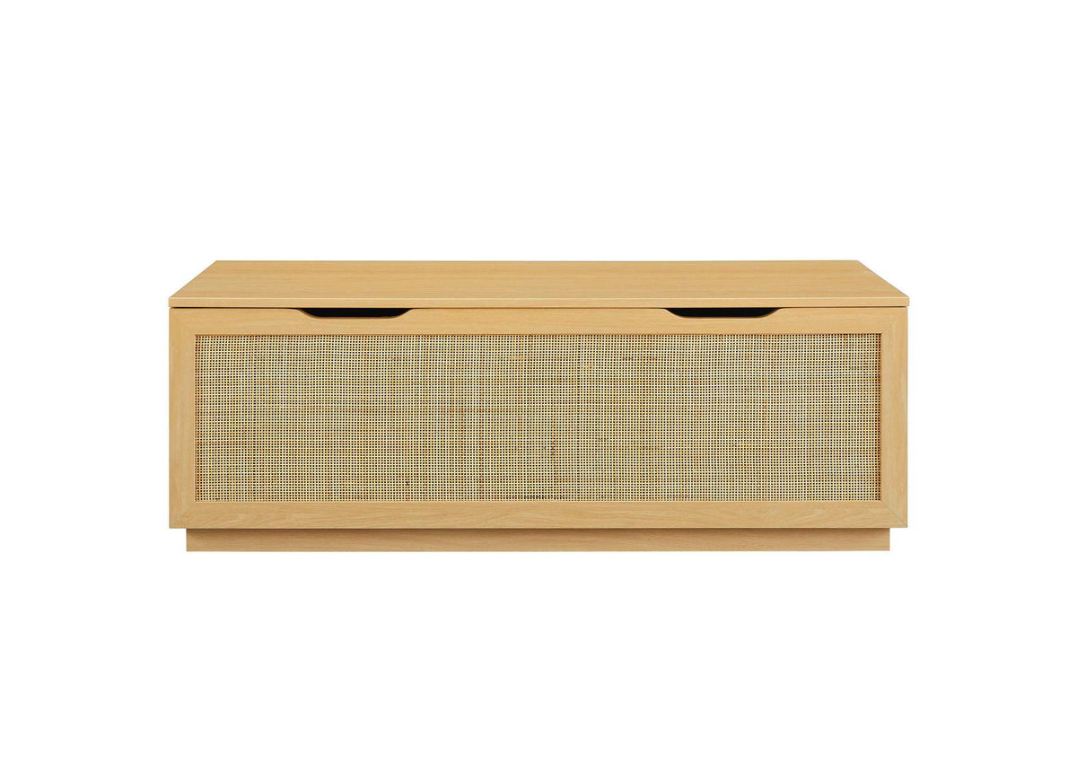 EEI-7434-OAK Soma 47" Rattan Storage Bench By Modway