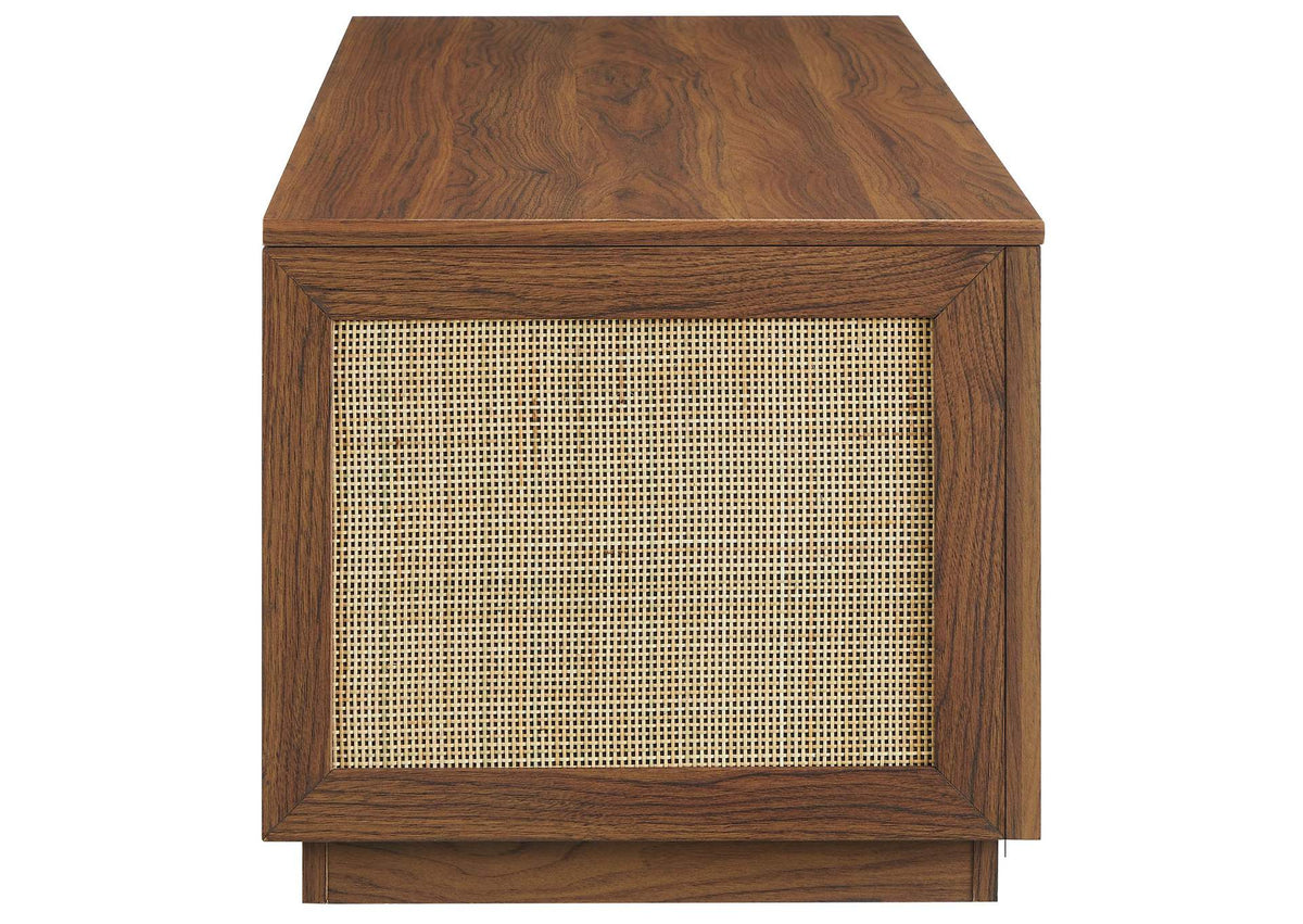 EEI-7434-WAL Soma 47" Rattan Storage Bench By Modway