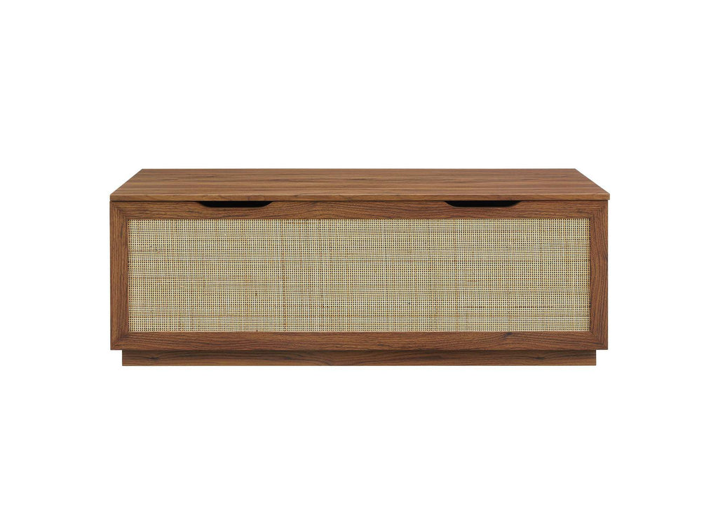 EEI-7434-WAL Soma 47" Rattan Storage Bench By Modway