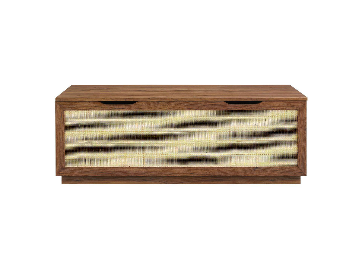 EEI-7434-WAL Soma 47" Rattan Storage Bench By Modway