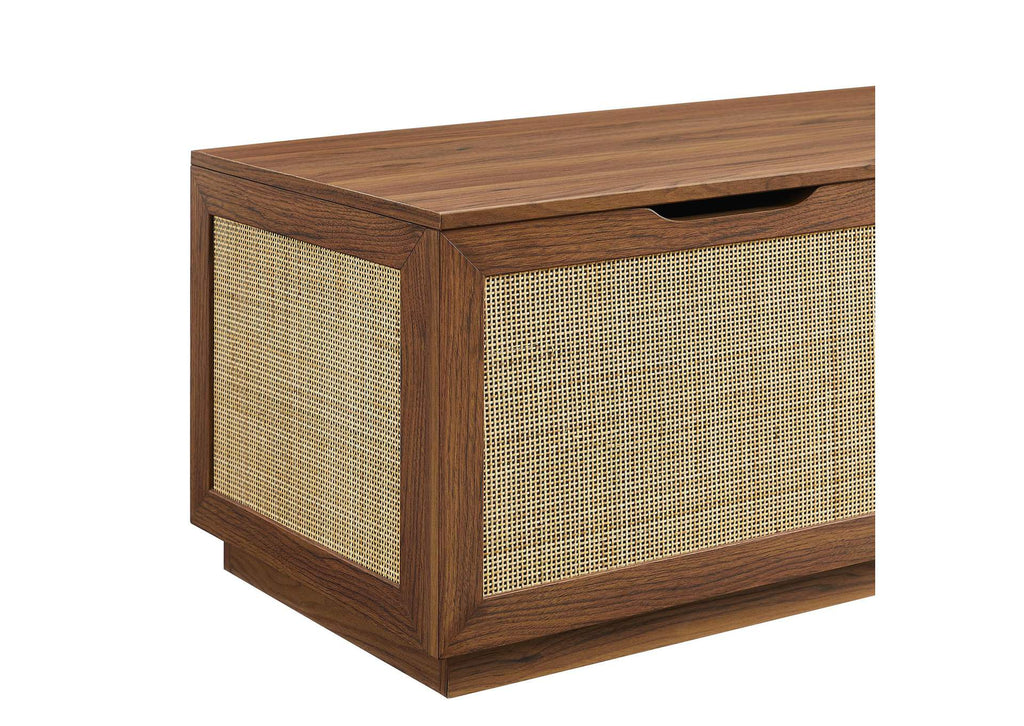 EEI-7434-WAL Soma 47" Rattan Storage Bench By Modway