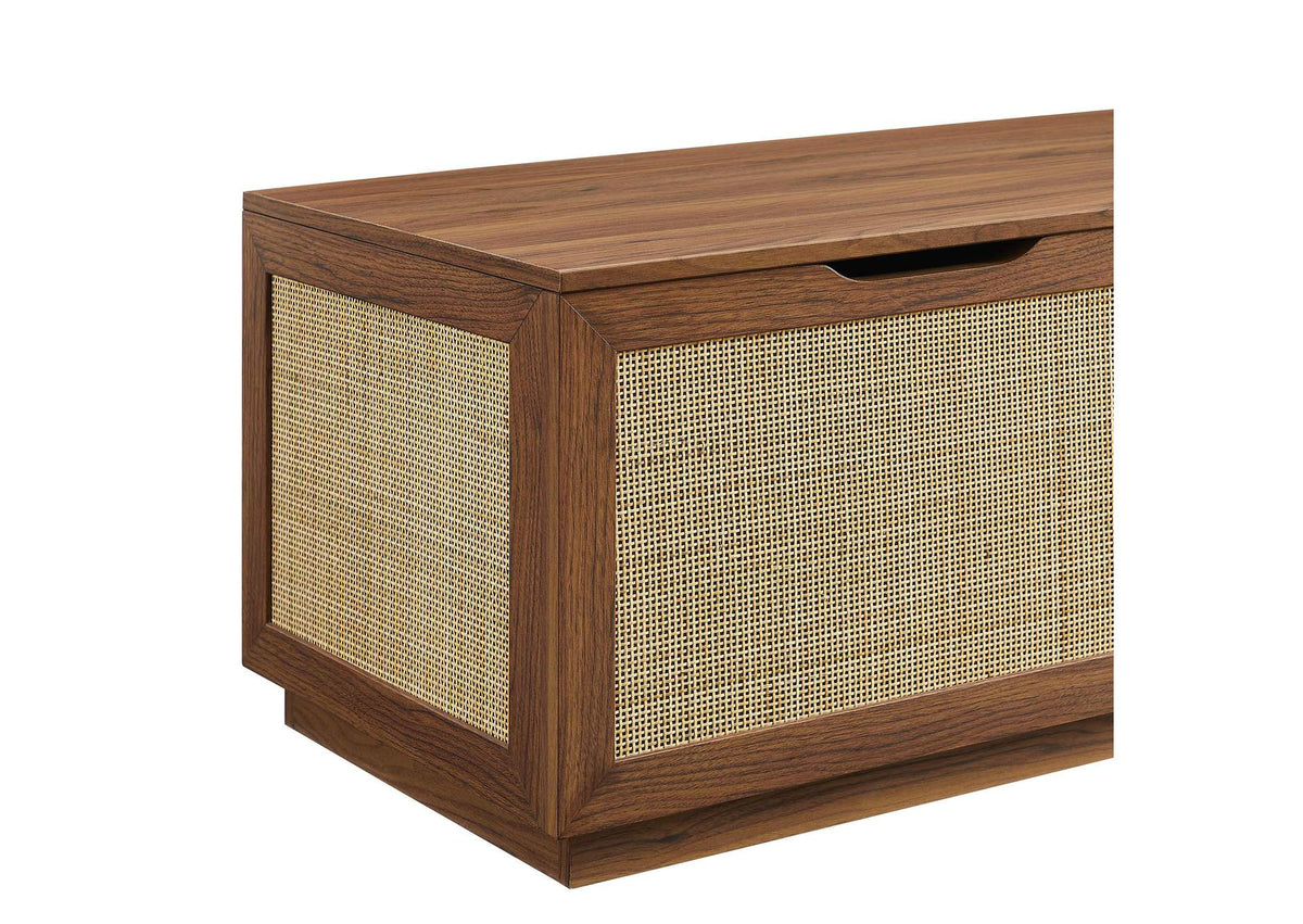 EEI-7434-WAL Soma 47" Rattan Storage Bench By Modway