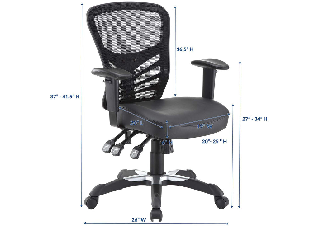EEI-755-BLK Articulate Vinyl Office Chair By Modway