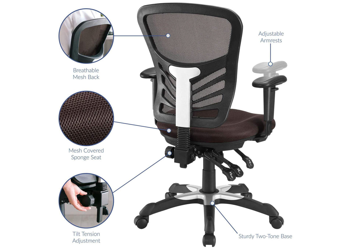 EEI-757-BRN Articulate Mesh Office Chair By Modway