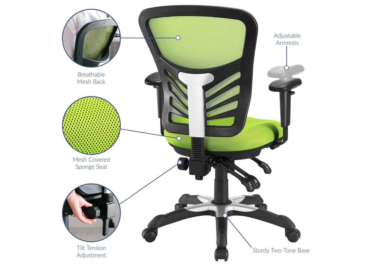 EEI-757-GRN Articulate Mesh Office Chair By Modway