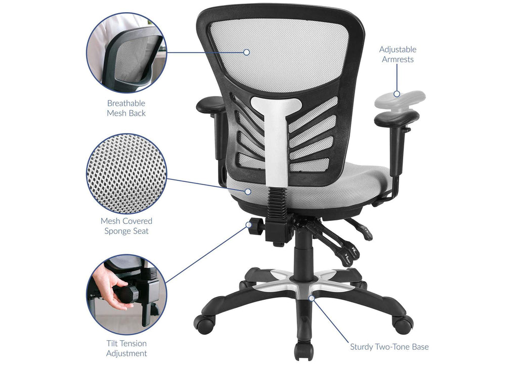 EEI-757-GRY Articulate Mesh Office Chair By Modway