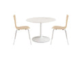EEI-887-WHI-NAT Revolve 3 Piece Dining Set By Modway