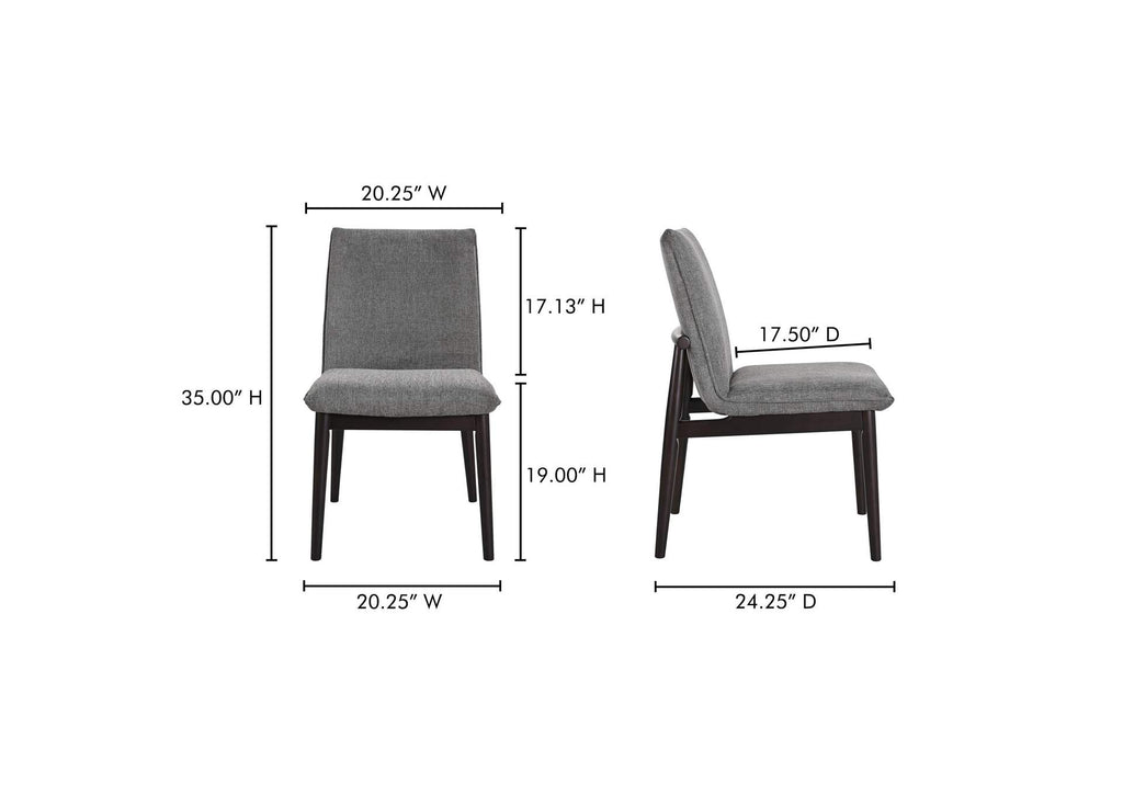 EQ-1023-25 Charlie Dining Chair Dark Grey – Set Of Two