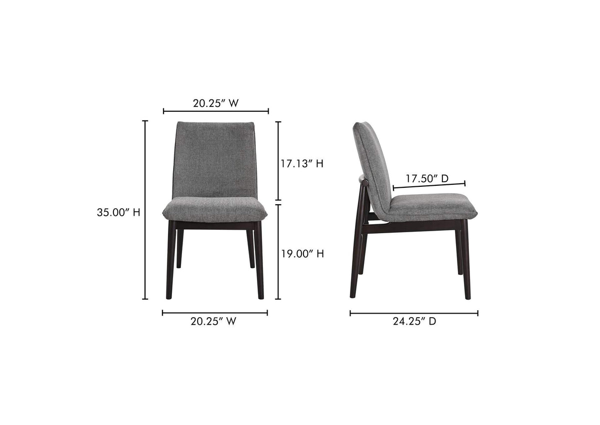 EQ-1023-25 Charlie Dining Chair Dark Grey – Set Of Two