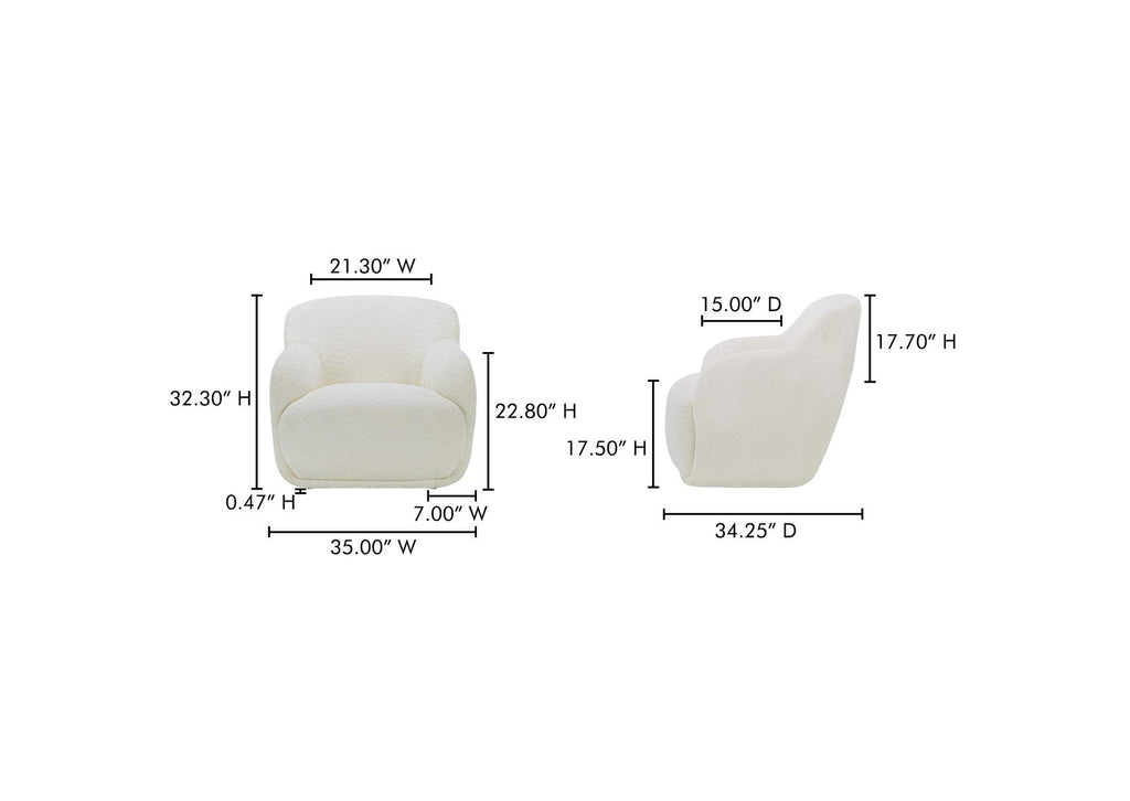 FO-1001-05 Stevie Lounge Chair Cream