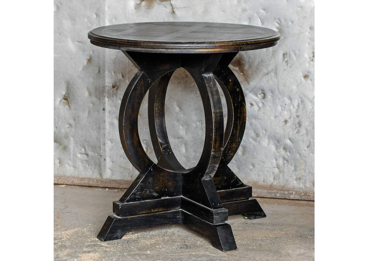 25630 Uttermost Maiva Black Side Table
