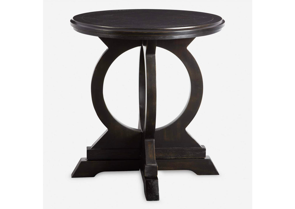 25630 Uttermost Maiva Black Side Table