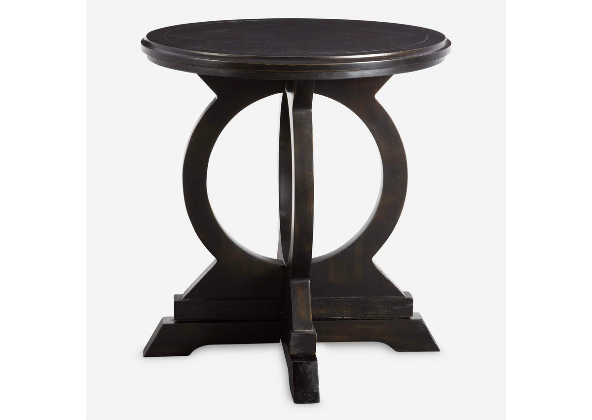 25630 Uttermost Maiva Black Side Table