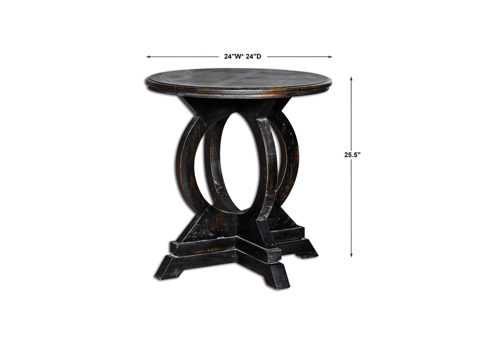 25630 Uttermost Maiva Black Side Table