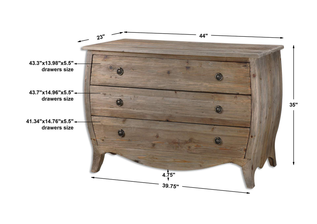 24454 Uttermost Gavorrano Bombe Foyer Chest