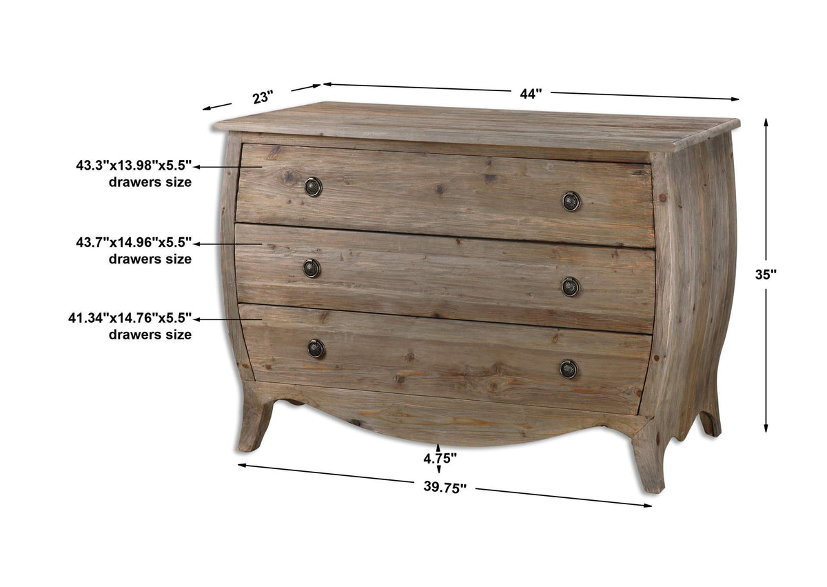 24454 Uttermost Gavorrano Bombe Foyer Chest