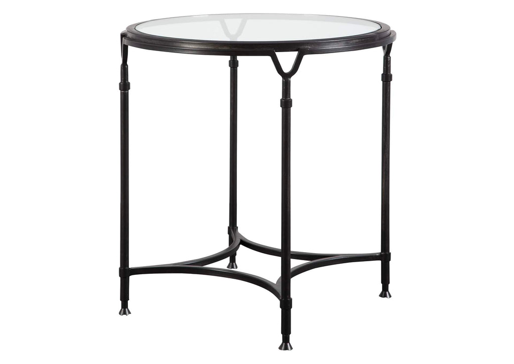 24469 Uttermost Samson Glass Side Table