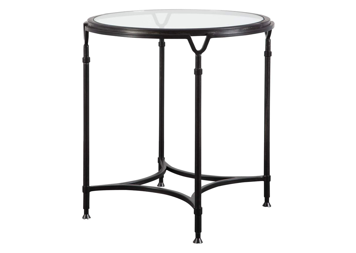 24469 Uttermost Samson Glass Side Table
