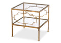 24477 Uttermost Genell Gold Cube Table