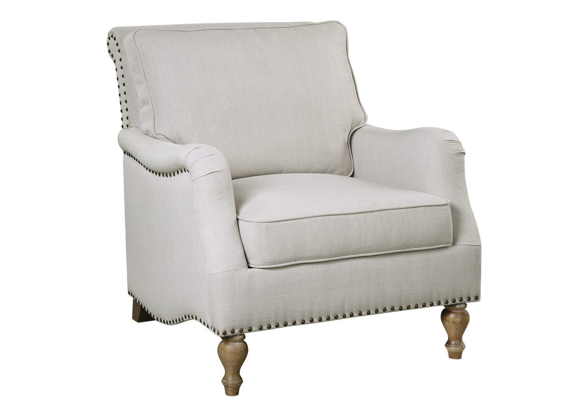 23291 Uttermost Armstead Antique White Armchair