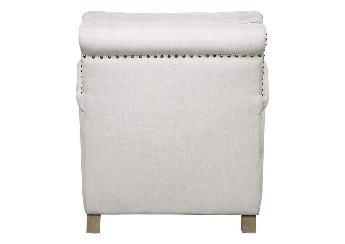 23291 Uttermost Armstead Antique White Armchair