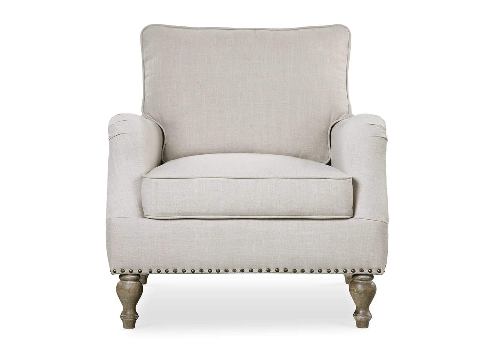 23291 Uttermost Armstead Antique White Armchair