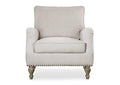 23291 Uttermost Armstead Antique White Armchair