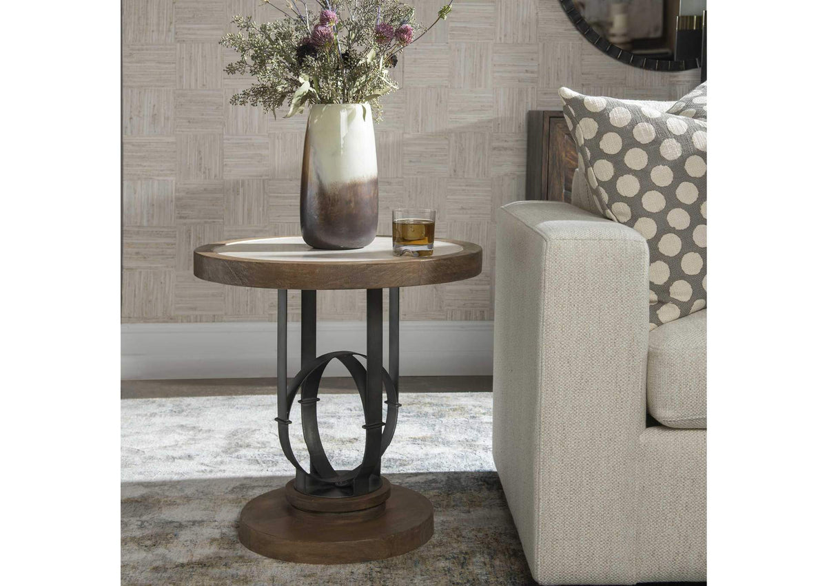 25841 Uttermost Sydney Light Oak Side Table