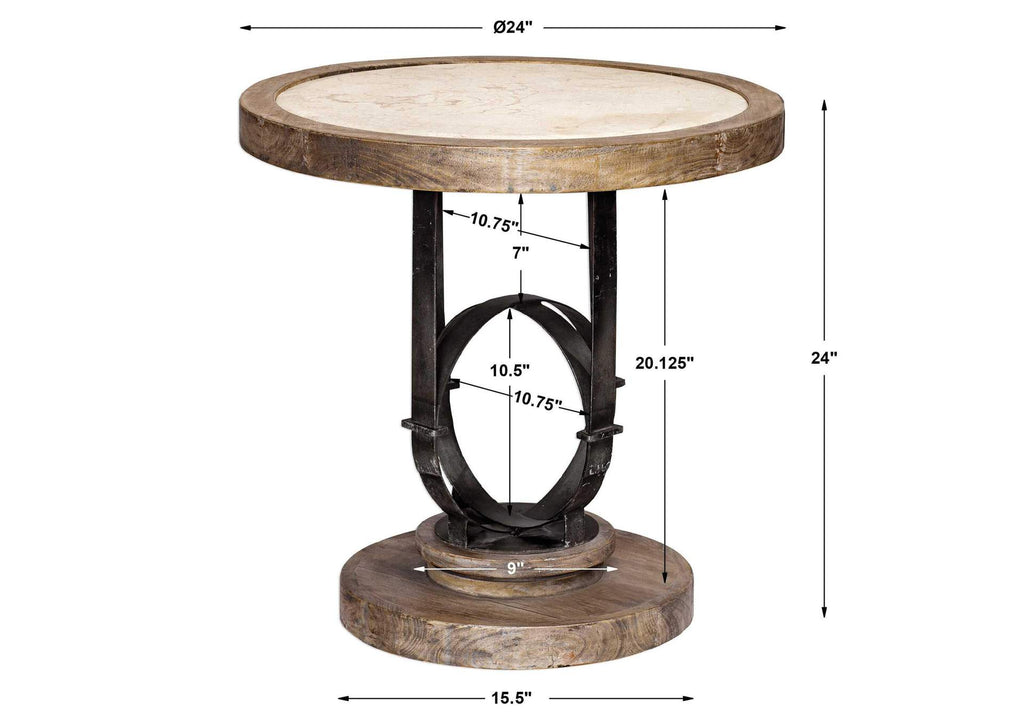 25841 Uttermost Sydney Light Oak Side Table