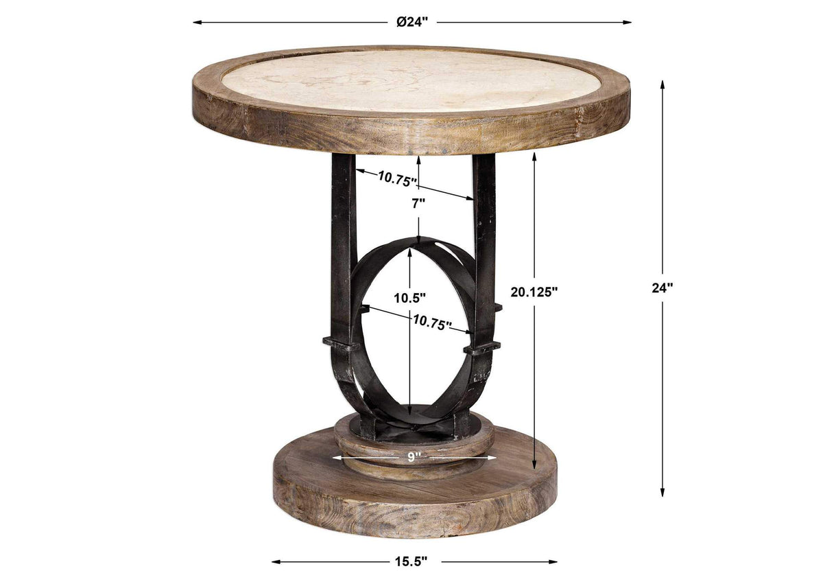 25841 Uttermost Sydney Light Oak Side Table