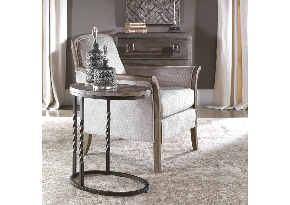 25320 Uttermost Tauret Cantilever Accent Table