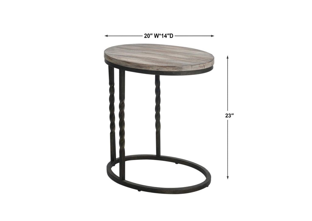 25320 Uttermost Tauret Cantilever Accent Table