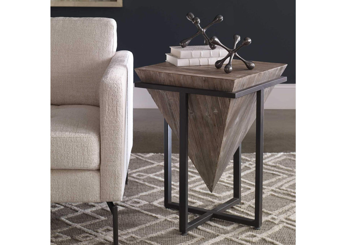 24864 Uttermost Bertrand Wood Accent Table