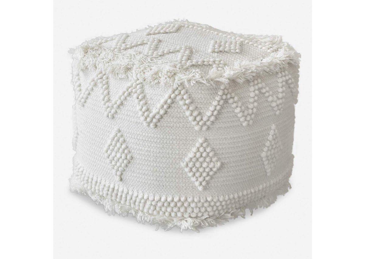 23965 Uttermost Uriah Ivory Pouf
