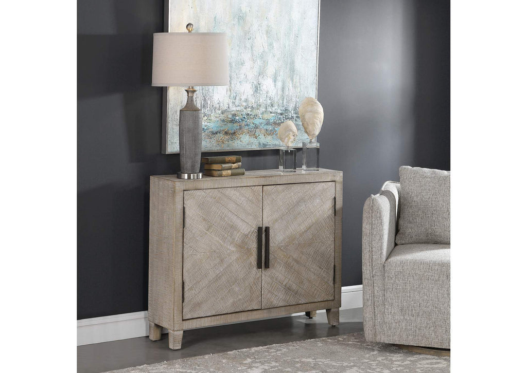 24873 Uttermost Adalind White Washed Accent Cabinet