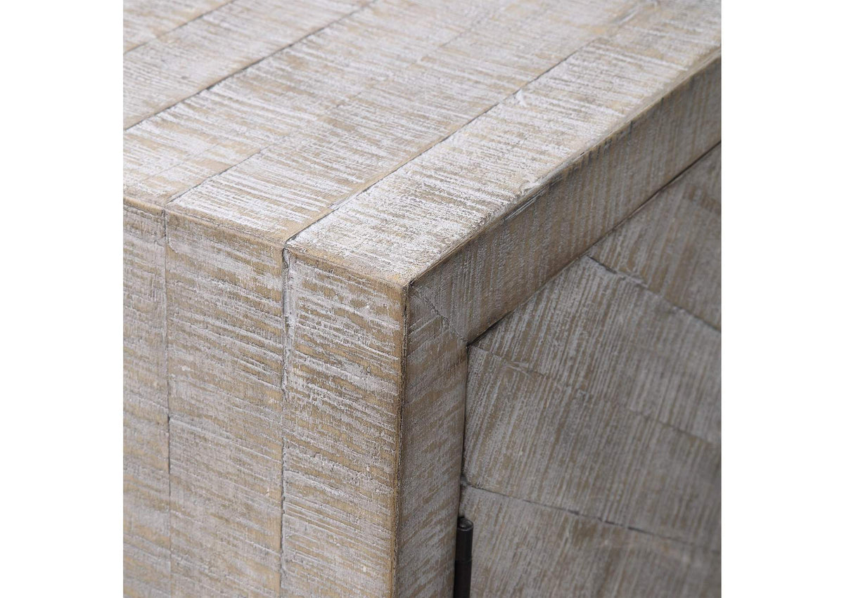 24873 Uttermost Adalind White Washed Accent Cabinet